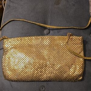 Vintage Gold Mesh Crossbody Bag – Women's Evening Clutch